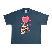Midnight Navy skeleton hand with sugar valentines day Urban Heavy Tee - MaliasSmallBusiness