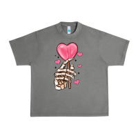 Skeleton Hand With Sugar Valentines Day Urban Heavy Tee | Teevron