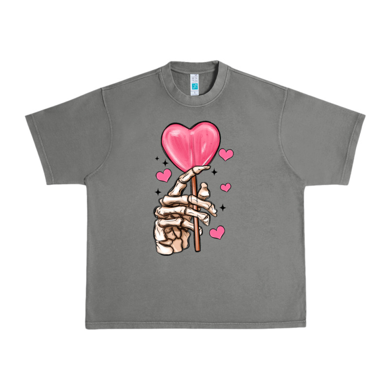 Skeleton Hand With Sugar Valentines Day Urban Heavy Tee by MaliasSmallBusiness | Teevron