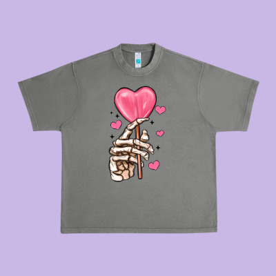 Skeleton Hand With Sugar Valentines Day Urban Heavy Tee Designed By Maliassmallbusiness