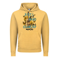 Vintage Mustard just a girl who loves country music Vintage Hoodie - MaliasSmallBusiness
