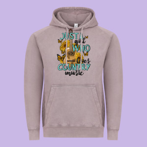 Just A Girl Who Loves Country Music Vintage Hoodie Designed By Maliassmallbusiness