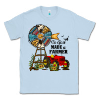 Dusty Blue so god made a farmer Classic Tee - JahusDesignShop