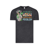Vintage Black somebodys high maintenance problem Vintage Tee - MaliasSmallBusiness