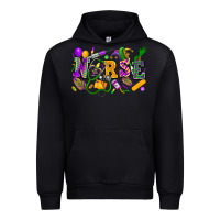 Black nurse mardi gras Urban Hoodie - FaDigitalArtStudio