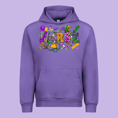 Nurse Mardi Gras Urban Hoodie Designed By Fadigitalartstudio