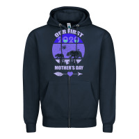 Navy Our First Baby Mama Mother s Day Zipper Hoodie - Bettercallsaul