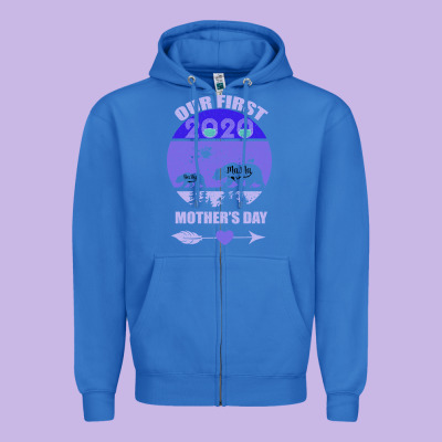 Our First Baby Mama Mother S Day Zipper Hoodie Designed By Bettercallsaul