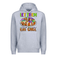Heather Grey let them eat cake Premium Hoodie - CowGirlArtShop