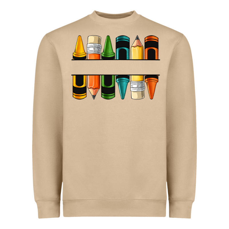 Custom Crayons With Pencil Heavyweight Sweatshirt by NancyCooperArtShop | Teevron