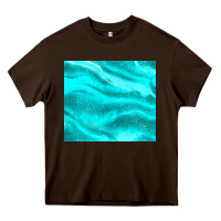 Chocolate Brown turquoise glitter Heavy Core Tee - JahusDesignShop