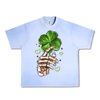 Grape Ice skeleton hand with shamrock st patrick s day Urban Heavy Tee - MaliasSmallBusiness