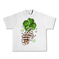 Lunar Rock skeleton hand with shamrock st patrick s day Urban Heavy Tee - MaliasSmallBusiness