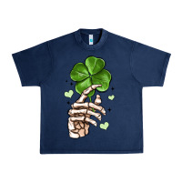 Skeleton Hand With Shamrock St Patrick S Day Urban Heavy Tee | Teevron