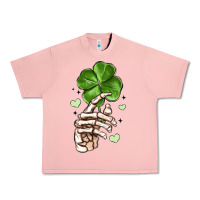 Salmon skeleton hand with shamrock st patrick s day Urban Heavy Tee - MaliasSmallBusiness