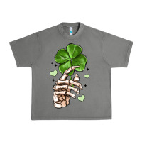 Tornado skeleton hand with shamrock st patrick s day Urban Heavy Tee - MaliasSmallBusiness