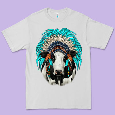 Holstein Indian Headdress Premium Tee Designed By Jahusdesignshop