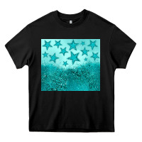 Black turquoise glitter star Heavy Core Tee - JahusDesignShop