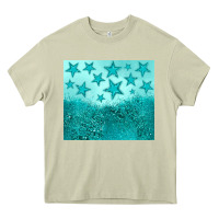 Mossy turquoise glitter star Heavy Core Tee - JahusDesignShop