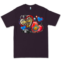 Plum western leopard  police hearts Premium Tee - AdoDesignShop