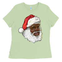 Matcha african american santa Ladies Tee - RanaPortraitStore
