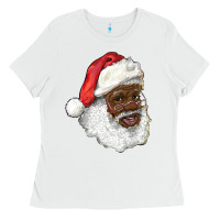 White african american santa Ladies Tee - RanaPortraitStore