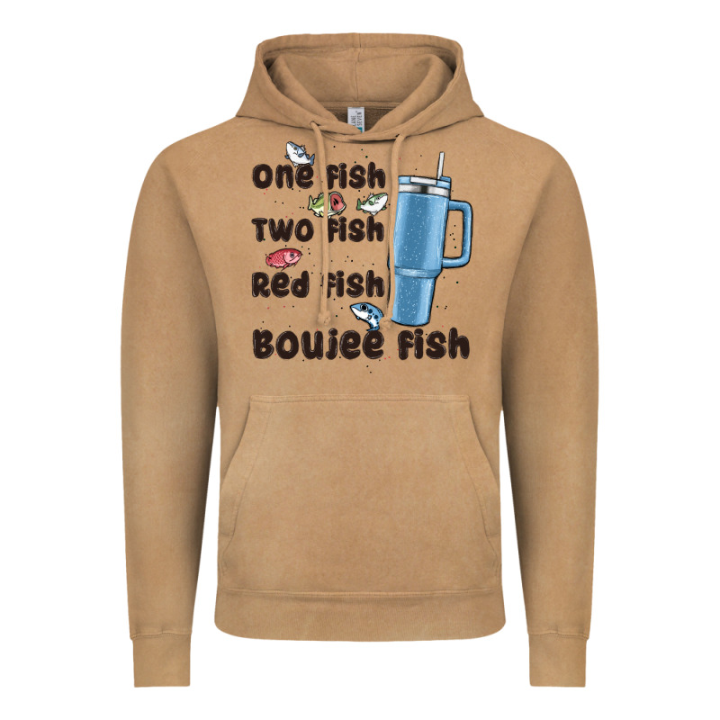 One Fish Two Fish Red Fish Boujee Fish Vintage Hoodie by MaliasSmallBusiness | Teevron