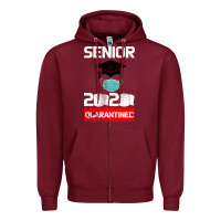 Burgundy Senior 2020 Quarantined Zipper Hoodie - Bettercallsaul