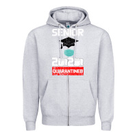 Heather Grey Senior 2020 Quarantined Zipper Hoodie - Bettercallsaul