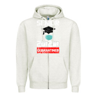 Oatmeal Heather Senior 2020 Quarantined Zipper Hoodie - Bettercallsaul