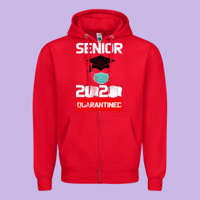 Senior 2020 Quarantined Zipper Hoodie Designed By Bettercallsaul