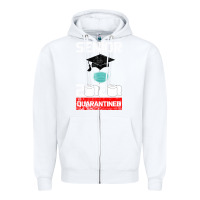 White Senior 2020 Quarantined Zipper Hoodie - Bettercallsaul