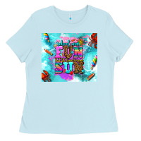Baby Blue summer break and school Ladies Tee - AdoDesignShop