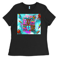 Black summer break and school Ladies Tee - AdoDesignShop