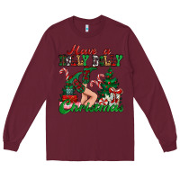 Burgundy have a holly dolly christmas Long Sleeve Tee - MaliasSmallBusiness