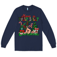 Navy have a holly dolly christmas Long Sleeve Tee - MaliasSmallBusiness