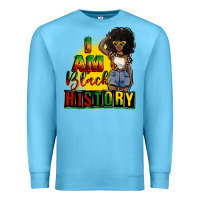 Ocean Blue i am black history juneteenth Premium Sweatshirt - CowGirlArtShop