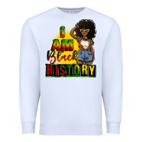 White i am black history juneteenth Premium Sweatshirt - CowGirlArtShop
