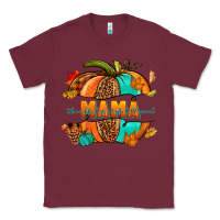 Burgundy Thankful grateful blessed mama pumpkin Classic Tee - NancyCooperArtShop