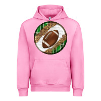 Fuchsia Pink American Football Round Carrings 2 Urban Hoodie - BundleAndBundleShop