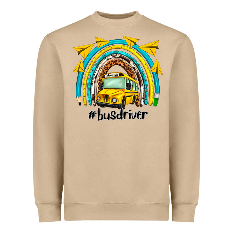 Bus Driver Rainbow Heavyweight Sweatshirt by NancyCooperArtShop | Teevron