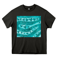 Asphalt turquoise glitter heart Heavy Core Tee - JahusDesignShop