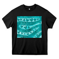 Black turquoise glitter heart Heavy Core Tee - JahusDesignShop