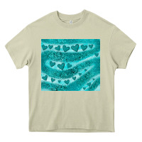 Mossy turquoise glitter heart Heavy Core Tee - JahusDesignShop