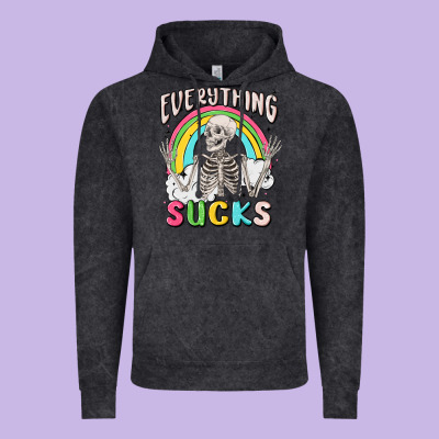 Everything Sucks Vintage Hoodie Designed By Maliassmallbusiness