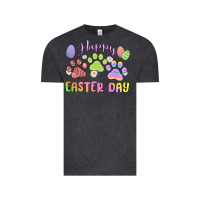 Vintage Black happy easter day paws Vintage Tee - MaliasSmallBusiness