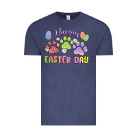 Vintage Denim happy easter day paws Vintage Tee - MaliasSmallBusiness