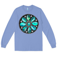 Colony Blue turquoise gemstone Long Sleeve Tee - JahusDesignShop