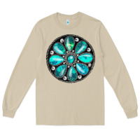Mushroom turquoise gemstone Long Sleeve Tee - JahusDesignShop