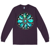 Plum turquoise gemstone Long Sleeve Tee - JahusDesignShop